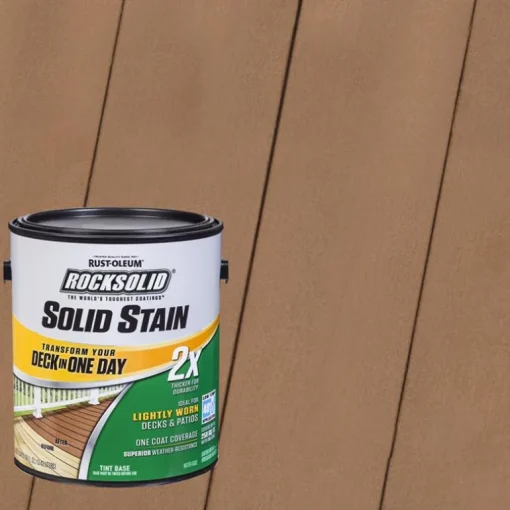 Rust-Oleum RockSolid 2X Solid Stain Solid Tintable Tint Base Deck Resurfacer 1 gal. (Pack of 2)