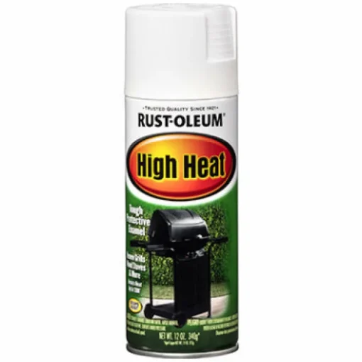 Rust-Oleum Satin White High Heat Spray Paint 12 oz.