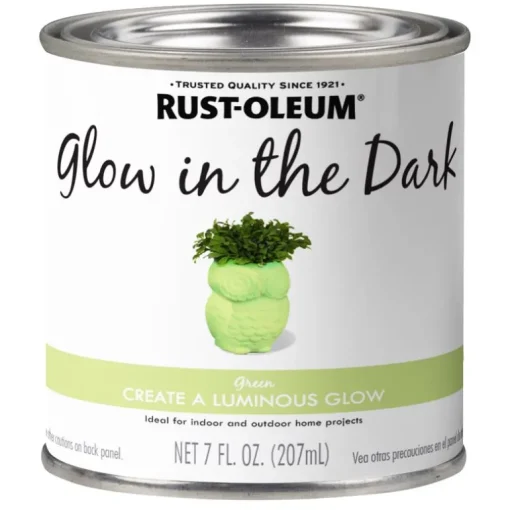 Rust-Oleum Specialty Glow in the Dark Flat Luminous Water-Based Glow-in-Dark Paint Interior 8 oz