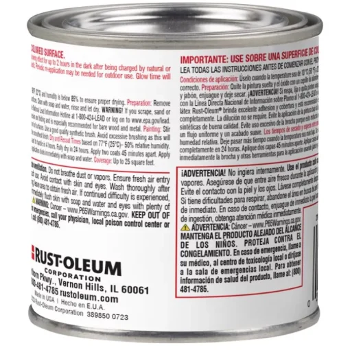 Rust-Oleum Specialty Glow in the Dark Flat Luminous Water-Based Glow-in-Dark Paint Interior 8 oz