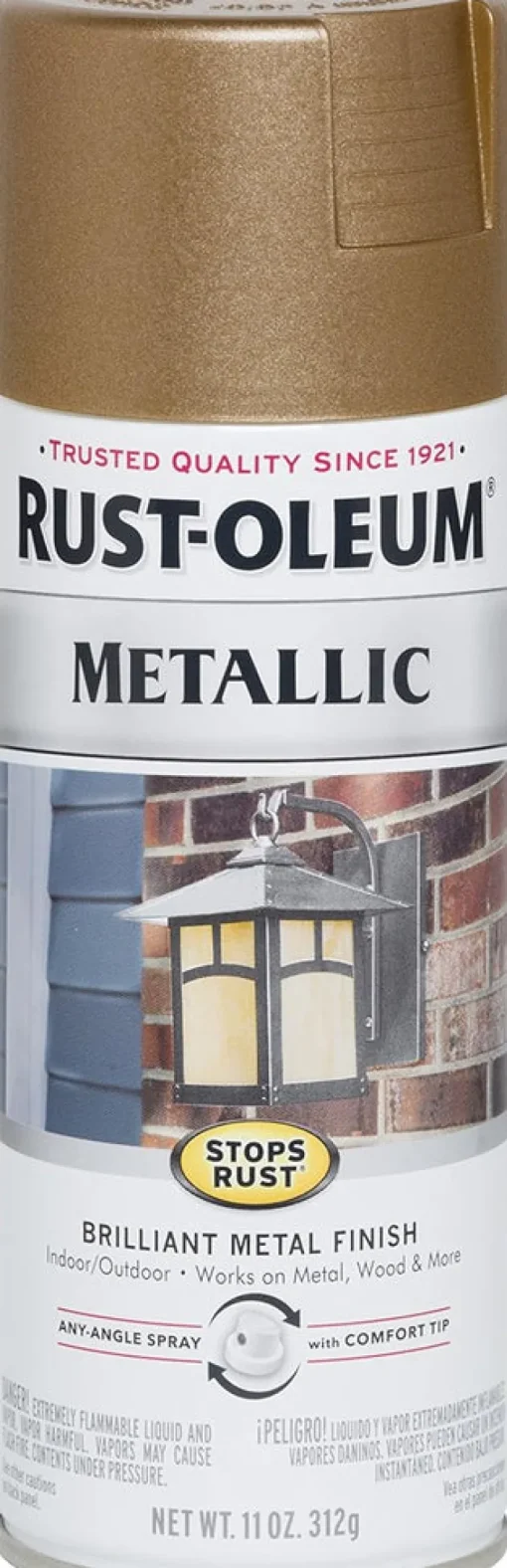 Rust-Oleum Stops Rust Antique Brass Metallic Spray Paint 11 oz. (Pack of 6)