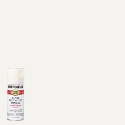 Rust-Oleum Stops Rust Canvas White Gloss Sheen Indoor/Outdoor Spray Paint 10 to 12 sq. ft. Coverage, 12 oz.