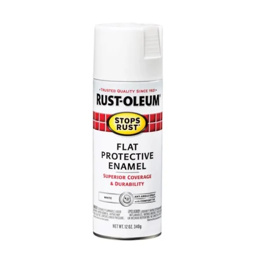 Rust-Oleum Stops Rust Flat White Spray Paint 12 oz (Pack of 6)