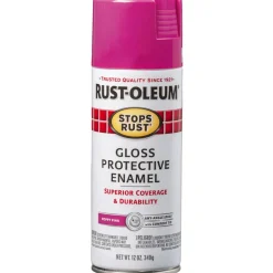Rust-Oleum Stops Rust Gloss Poppy Pink Enamel Spray Paint 12 oz (Pack of 6)