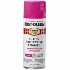 Rust-Oleum Stops Rust Gloss Poppy Pink Enamel Spray Paint 12 oz (Pack of 6)