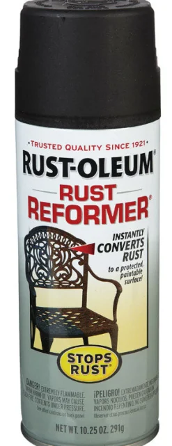 Rust-Oleum Stops Rust Indoor and Outdoor Black Protective Paint 10.25 oz. (Pack of 6)