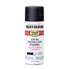 Rust-Oleum Stops Rust Satin Black Spray Paint 12 oz. (Pack of 6)