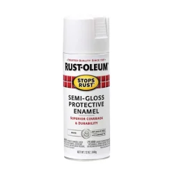 Rust-Oleum Stops Rust Semi-Gloss White Spray Paint 12 oz. (Pack of 6)