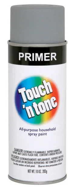 Rust-Oleum Touch n Tone Flat Flat Gray Primer Spray Paint 10 oz. (Pack of 6)