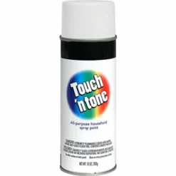 Rust-Oleum Touch n Tone Flat White Spray Paint 10 oz. (Pack of 6)