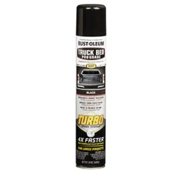 Rust-Oleum Turbo Black Abrasion & Impact-Resistant Truck Bed Coating Spray 24 oz. (Pack of 6)