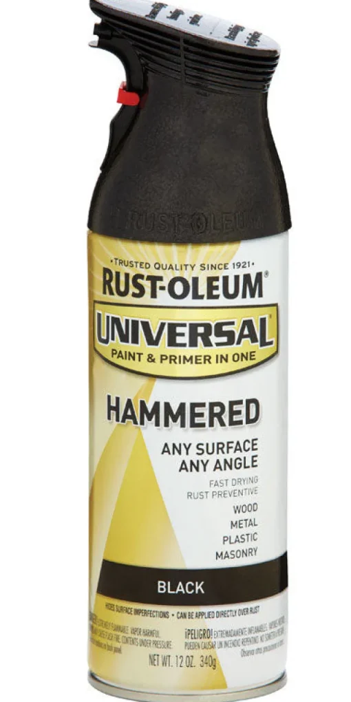 Rust-Oleum Universal Hammered Black Spray Paint 12 oz. (Pack of 6)