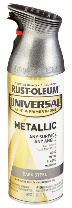 Rust-Oleum Universal Paint & Primer in One Dark Steel Metallic Spray Paint 11 oz.