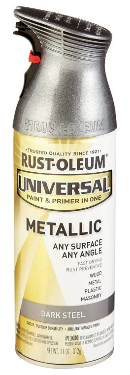 Rust-Oleum Universal Paint & Primer in One Dark Steel Metallic Spray Paint 11 oz.