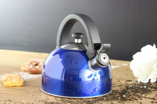Sabal Blue Stainless Steel 2.1Qts. Tea Kettle