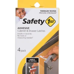 Safety 1st White Plastic Cabinet Catches 4 pk