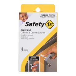 Safety 1st White Plastic Cabinet Catches 4 pk