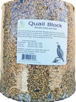 Sahuaro Seed Quail Block Assorted Species Milo and Corn Bird Food Block 21 lb