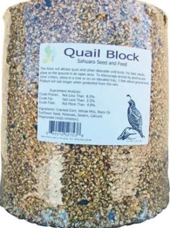 Sahuaro Seed Quail Block Assorted Species Milo and Corn Bird Food Block 21 lb