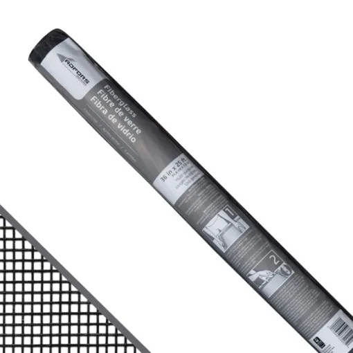 Saint-Gobain ADFORS 36 in. W X 25 ft. L Charcoal Fiberglass Insect Screen Cloth