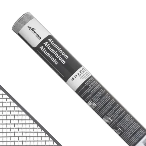 Saint-Gobain ADFORS 36 in. W X 25 ft. L Gray Aluminum Insect Screen Cloth