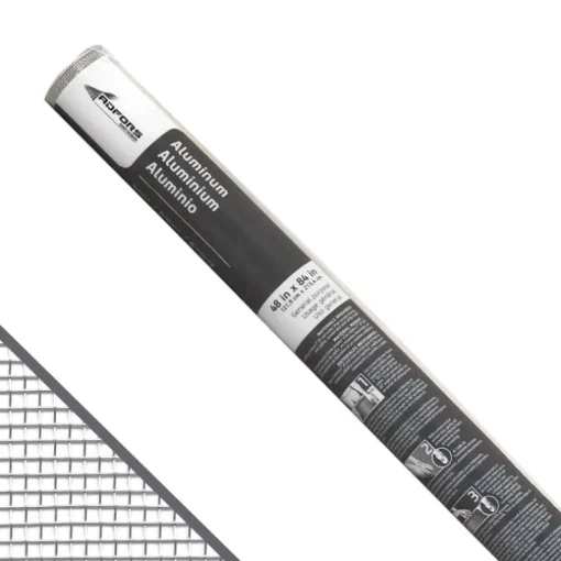Saint-Gobain ADFORS 48 in. W X 7 ft. L Silver Aluminum Insect Screen Cloth