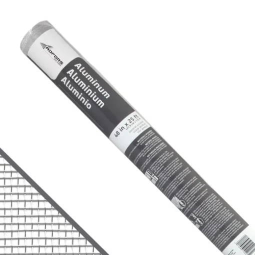 Saint-Gobain ADFORS 48 in. W X 25 ft. L Silver Aluminum Insect Screen Cloth