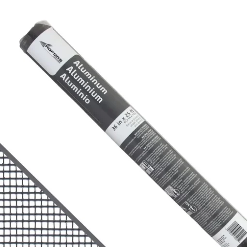 Saint-Gobain ADFORS 36 in. W X 25 ft. L Charcoal Aluminum Insect Screen Cloth