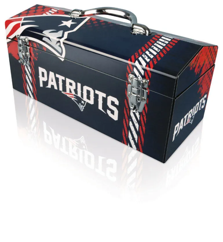 Sainty International Multicolored Steel Art Deco Tool Box 16.25 L x 7.75 H x 7.1 W in.