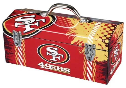 Sainty International San Francisco 49ers Art Deco Tool Box 7.7 H x 7.1 W x 16.2 L in.