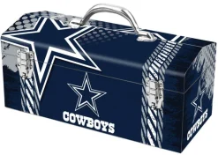 Sainty International Steel Dallas Cowboys Art Deco Tool Box 10 x 16.3 in.
