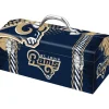 Sainty International Steel Los Angeles Rams Lockable Art Deco Tool Box 16.25 L x 7.1 W x 7.75 H in.