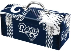 Sainty International Steel Los Angeles Rams Lockable Art Deco Tool Box 16.25 L x 7.1 W x 7.75 H in.
