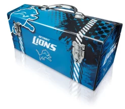 Sainty International Windco Steel Detroit Lions Art Deco Tool Box 33 lbs. Capacity 16.25 L x 7.1 W in.