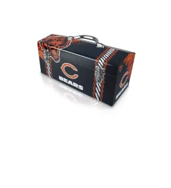 Sainty International Windco Steel Chicago Bears Art Deco Tool Box 16.25 L x 7.75 H x 7.1 W in.