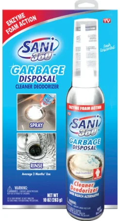 Sani 360 As Seen on TV Foam/Gel Garbage Disposal Cleaner 10 oz.