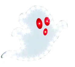 Santa's Best White Ghost Halloween Decoration LED Stake Lights 12 H x 4 L x 4 W in.