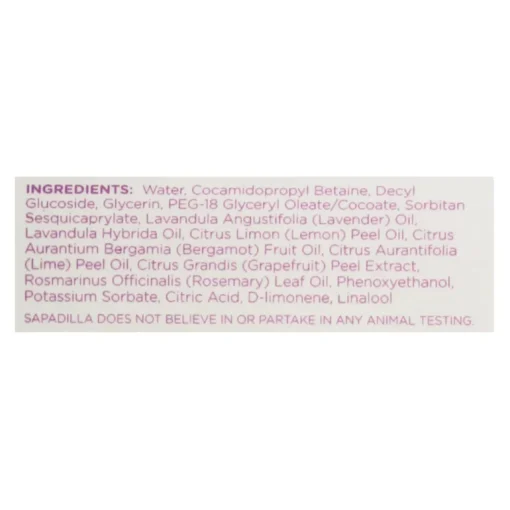 Sapadilla Organic Sweet Lavender & Lime Scent Hand Soap 12 oz. (Pack of 6)