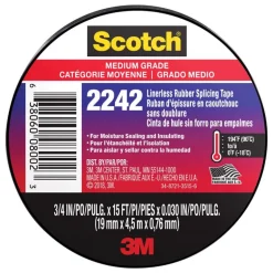 Scotch 3/4 in. W X 15 ft. L Black Rubber Splicing Tape
