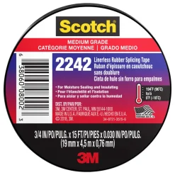 Scotch 3/4 in. W X 15 ft. L Black Rubber Splicing Tape