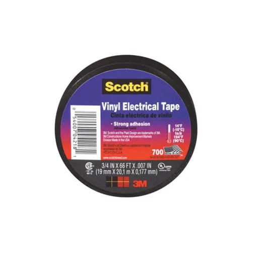 Scotch 3/4 in. W X 66 ft. L Black Vinyl Electrical Tape