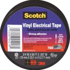 Scotch 3/4 in. W X 66 ft. L Black Vinyl Electrical Tape