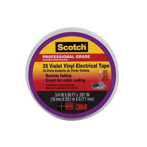 Scotch 3/4 in. W x 66 ft. L Purple Vinyl Electrical Tape (Pack of 5)