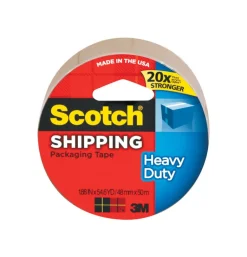 Scotch 1.88 in. W X 54.6 yd L Heavy Duty Packaging Tape Tan