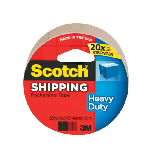 Scotch 1.88 in. W X 54.6 yd L Heavy Duty Packaging Tape Tan