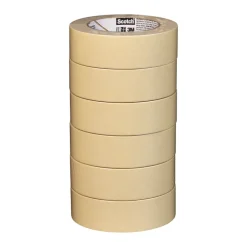 Scotch 1.41 in. W X 60 yd L Tan High Strength Masking Tape 6 pk