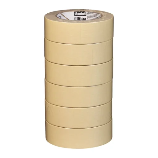 Scotch 1.41 in. W X 60 yd L Tan High Strength Masking Tape 6 pk