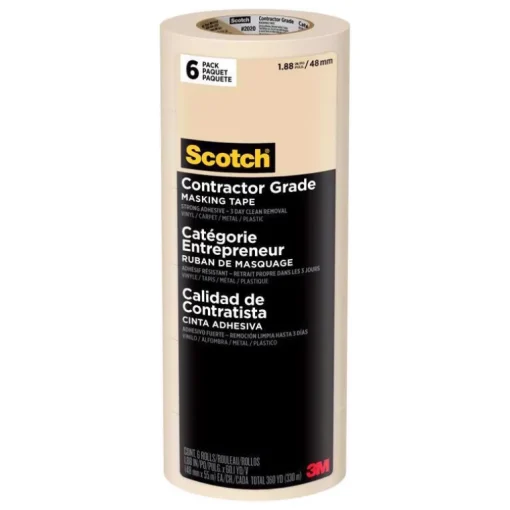 Scotch 1.88 in. W X 60 yd L Tan High Strength Masking Tape 6 pk
