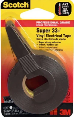 Scotch Super 33+ 3/4 in. W X 200 in. L Black Vinyl Electrical Tape