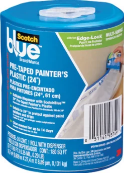 ScotchBlue 24 in. W X 90 ft. L Plastic Pre-Taped Masking Film